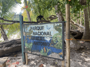 manuel antonio park sign