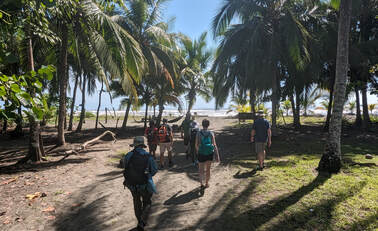 cr1 group walking to beach