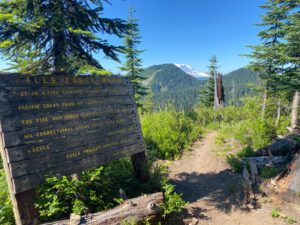 pct s 2 falls creek fire sign
